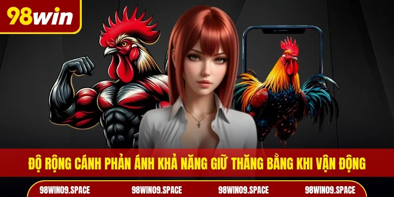 Độ rộng cánh phản ánh khả năng giữ thăng bằng khi vận động