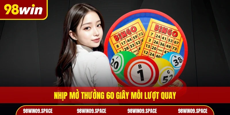 Nhịp mở thưởng 60 giây mỗi lượt quay